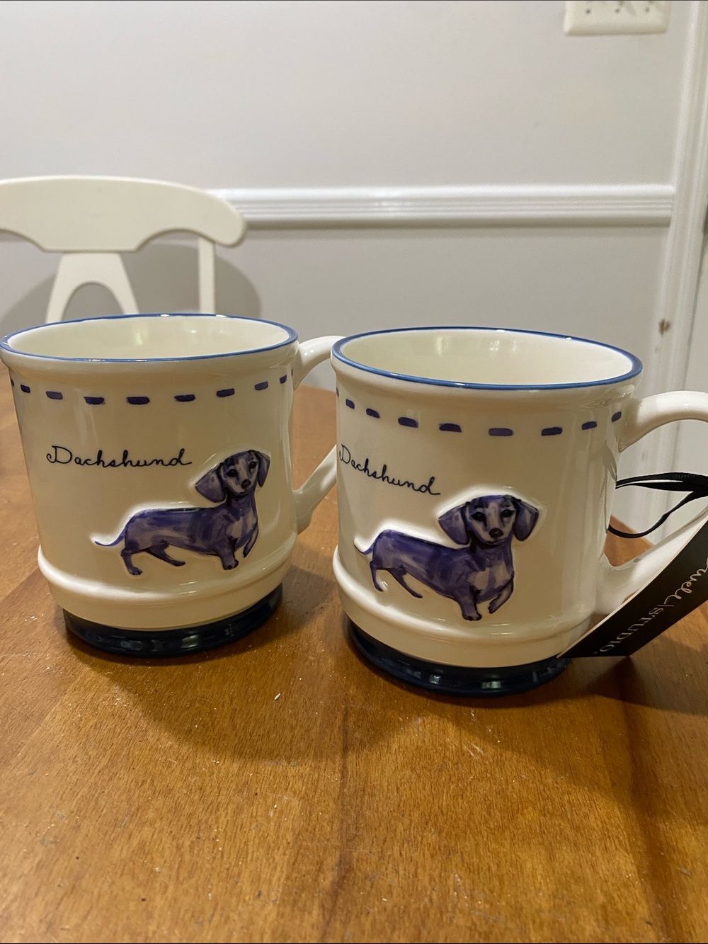 NWT.  Set of 2, Dwell Studios, 24oz., ceramic mugs.